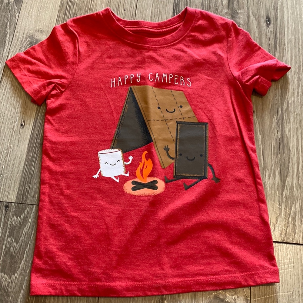 Cat & Jack 4T ‘Happy Campers’ S’mores Graphic Tee🍫⛺️